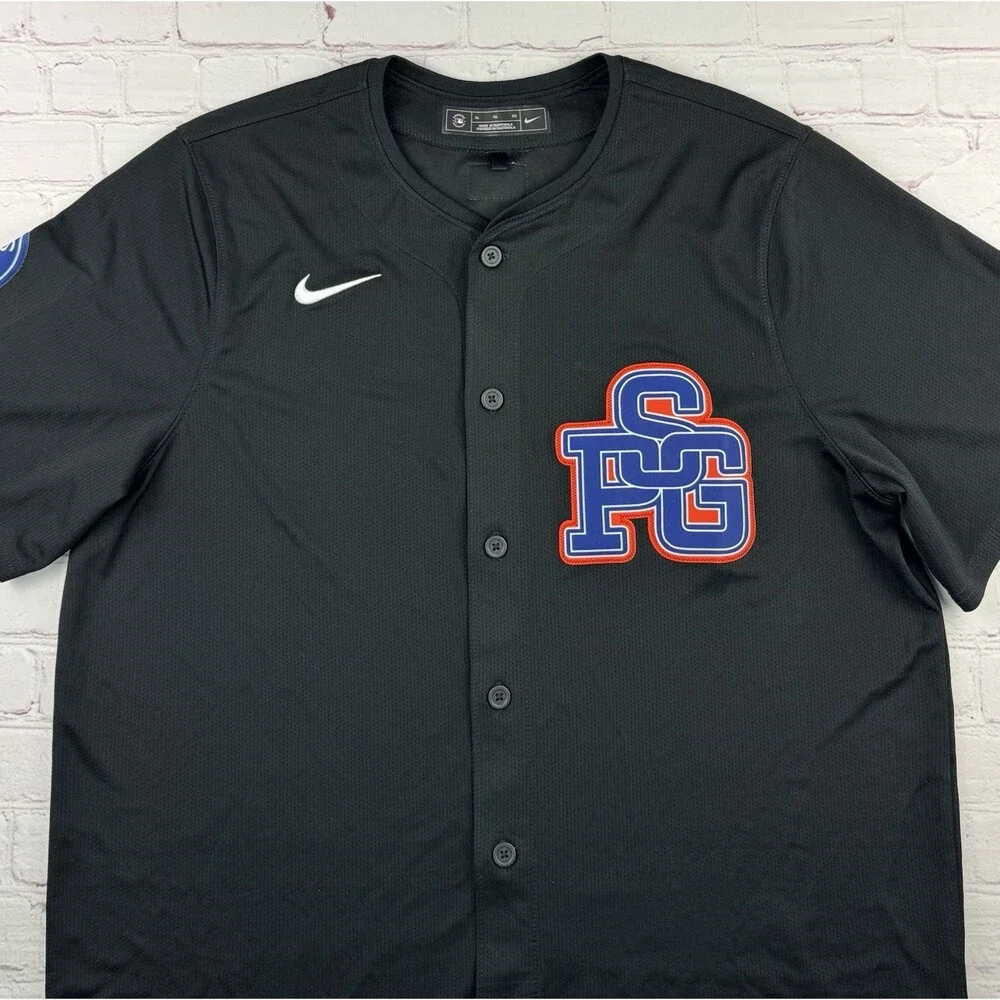 PSG MLB Baseball Jersey Los Angeles Popup Nike Mens XL Paris Saint-Germain Shirt